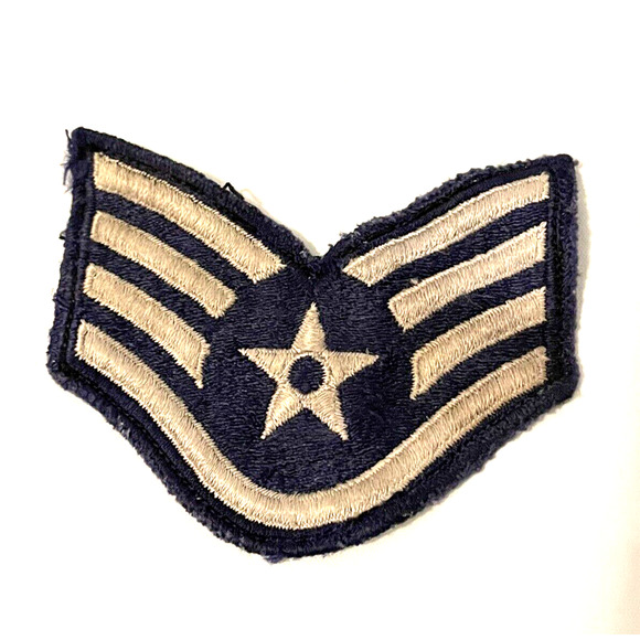 Pair Of US Air Force Staff Sergeant Patches Enlisted Rank Insignia D4 - Picture 3 of 4